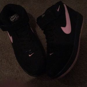 High top black Nike Air Forces